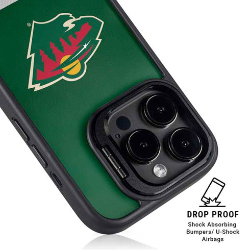 NHL Minnesota Wild Jersey iPhone 16 Pro Kickstand Case